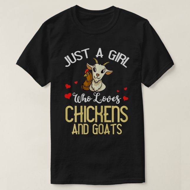 Camiseta Goat And Chicken Gift Farmer  (Diseño del anverso)