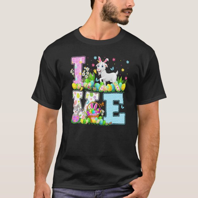 Camiseta Goat Easter Egg Hunt Love Goat Easter Sunday (Anverso)