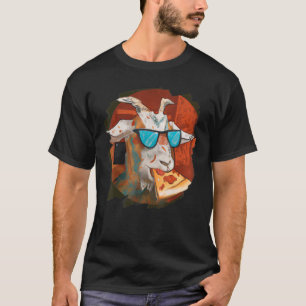 Camiseta Goat Eating Pizza Pizza Food Goat Foodie