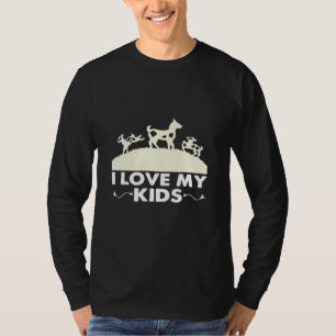 Camiseta Goat I Love My Kids Goat Animal