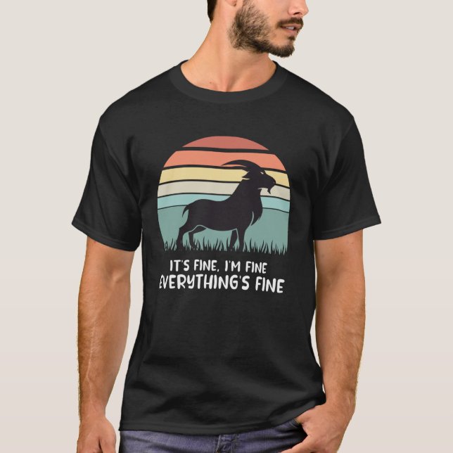 Camiseta goat it s fine i m fine everything is fine (Anverso)