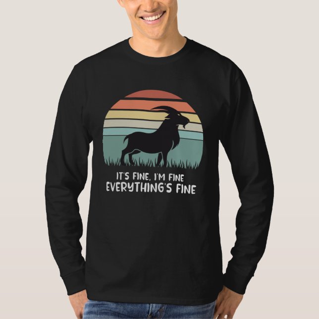Camiseta goat it s fine i m fine everything is fine (Anverso)