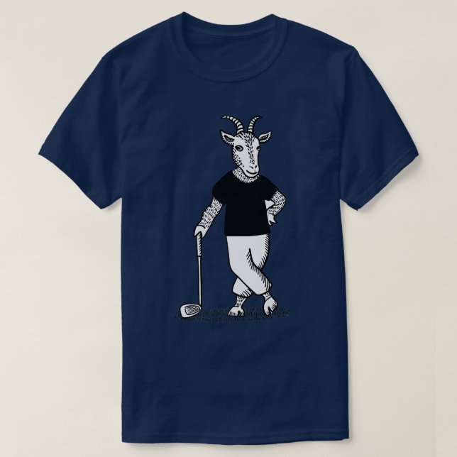Camiseta Goat Jugando Golf Funny Animal Golfer Golf Club La (Diseño del anverso)