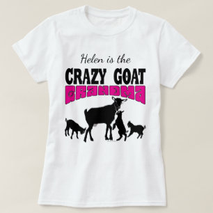 Camiseta GOAT Lover   Abuela de cabra loca personalizada