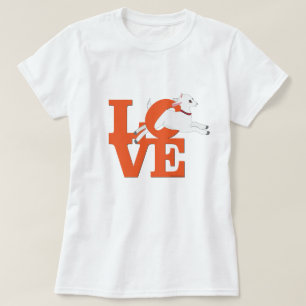 Camiseta GOAT LOVER   Cabra NARANJA L O V E - Cabra blanca