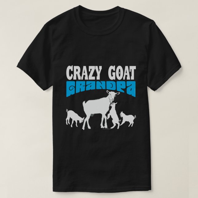 Camiseta GOAT Lover | Crazy Goat Grandpa Blue GYG (Diseño del anverso)