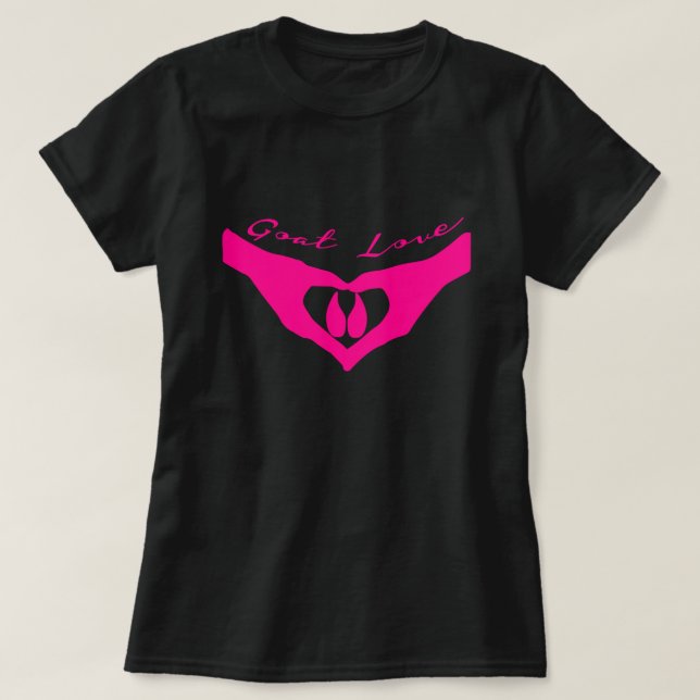 Camiseta GOAT LOVER | Manos cardíacas sosteniendo la pezuña (Diseño del anverso)