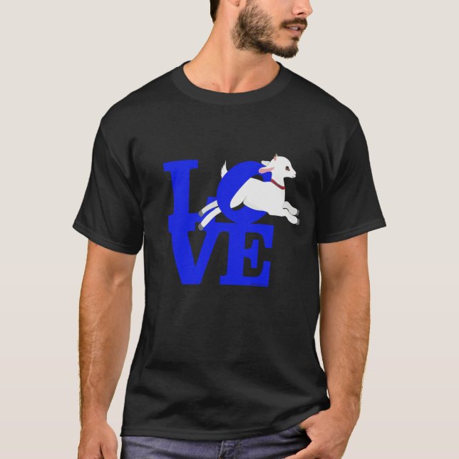 Camiseta GOAT LOVER | ROYAL BLUE Goat L O V E DARK (Anverso)