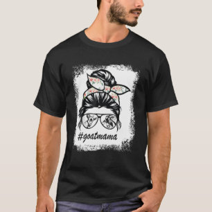 Camiseta Goat Mama Messy Bun, Goat Mom Messy Bun Ha