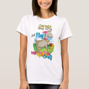 Camiseta GOAT   Sólo quiere beber café con cabras