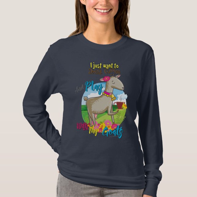 Camiseta GOAT | Sólo quiere beber café con cabras (Anverso)