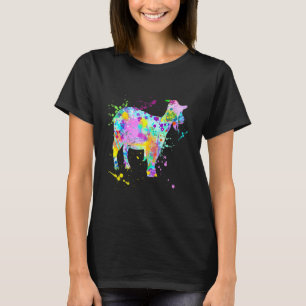 Camiseta Goat Splatter Paint Billy Goats Silhouette Idea He