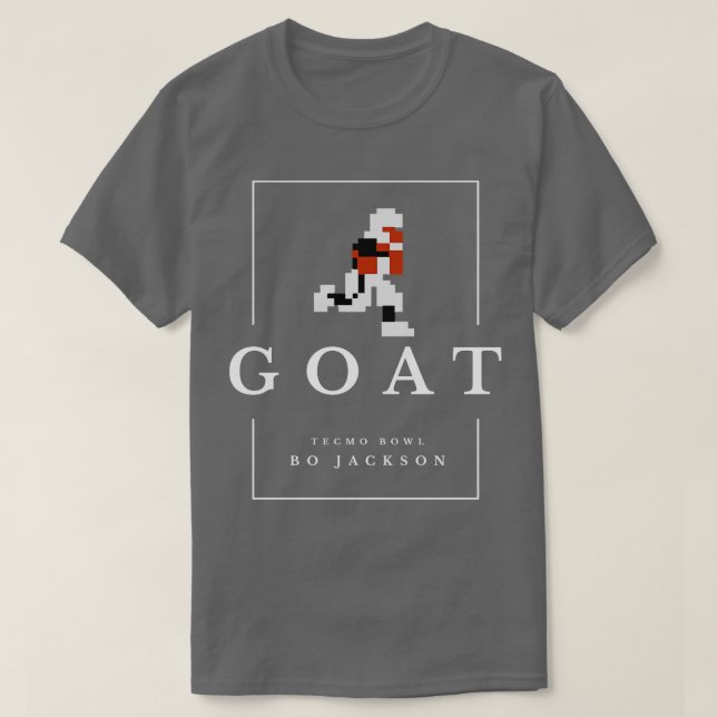 Camiseta GOAT Tecmo Bowl Bo Jackson (Diseño del anverso)