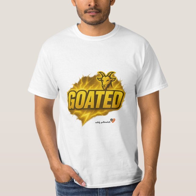 Camiseta GOATED Power Graphic T-Shirt | Bold Lightning Moti (Anverso)