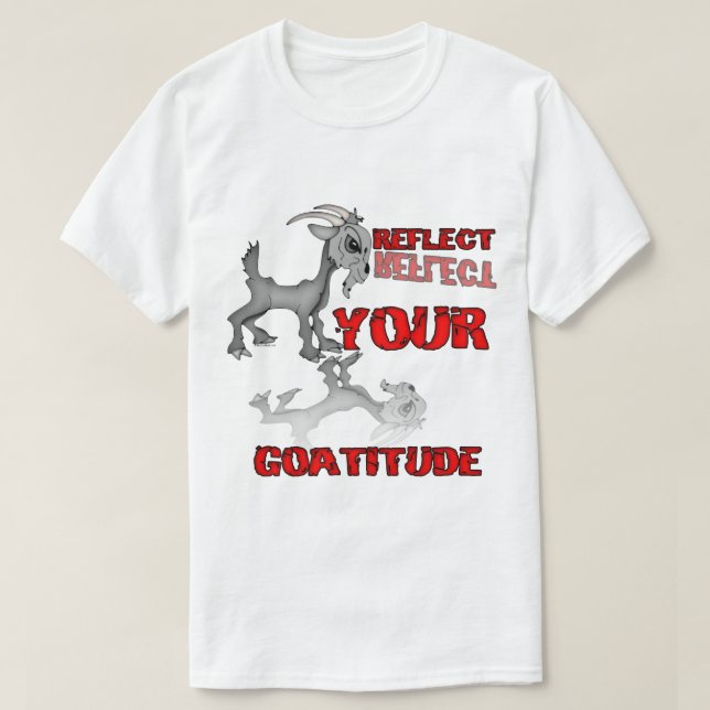 Camiseta Goatitude Diciendo una actitud divertida (Diseño del anverso)