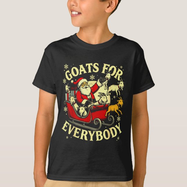Camiseta Goats For Everybody Santa Funny Christmas Goat Mom (Anverso)