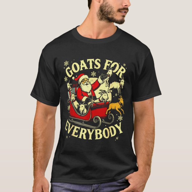 Camiseta Goats For Everybody Santa Funny Christmas Goat Mom (Anverso)