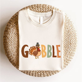 Camiseta Gobble Cute Turquía Acción de Gracias de Otoño