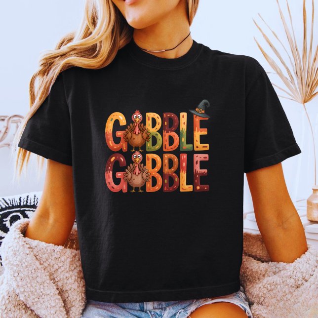 Camiseta Gobble Gobble Funny Thanksgiving Turkey Cute Fall (Subido por el creador)
