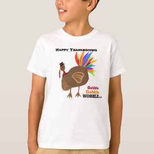 Camiseta Gobble Gobble Wobble Acción de Gracias Turquía