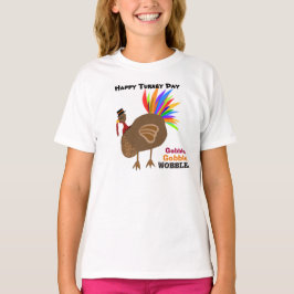 Camiseta Gobble Gobble Wobble Acción de Gracias Turquía