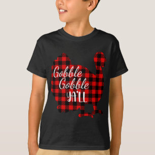 Camiseta Gobble lindo yall te vas a cazar rojo Thanksgivi