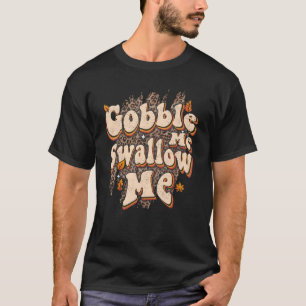 Camiseta Gobble Me Trague Leopard Thankde Print