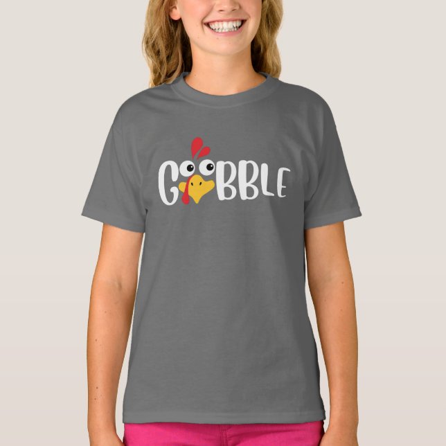 Camiseta Gobble Thanksgiving Turkey (Anverso)