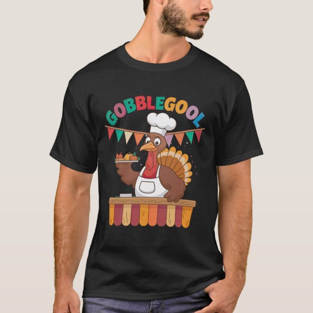 Camiseta Gobblegool Funny Turkey Chef (Anverso)