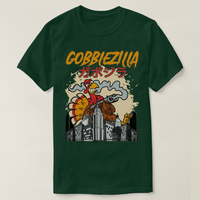 Camiseta Gobblezilla Turkey Thankscome Classic TShirt (Diseño del anverso)