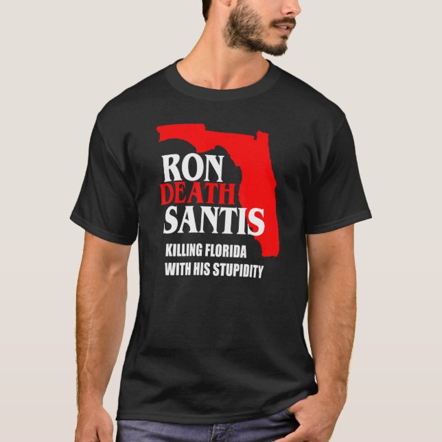 Camiseta Gobernador de Florida anti Ron Desantis destruyend (Anverso)