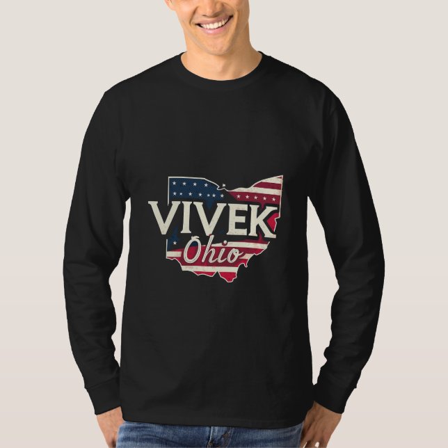 Camiseta Gobernador de Vivek Ohio 2026 Republicano Estadoun (Anverso)