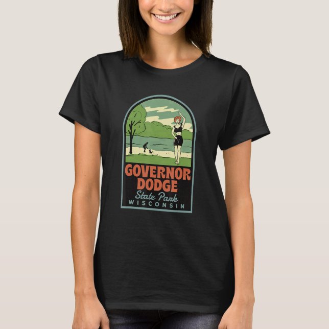 Camiseta Gobernador del Parque Estatal Dodge Wisconsin Vint (Anverso)