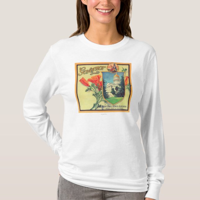 Camiseta Gobernador LabelLindsay anaranjado, CA (Anverso)