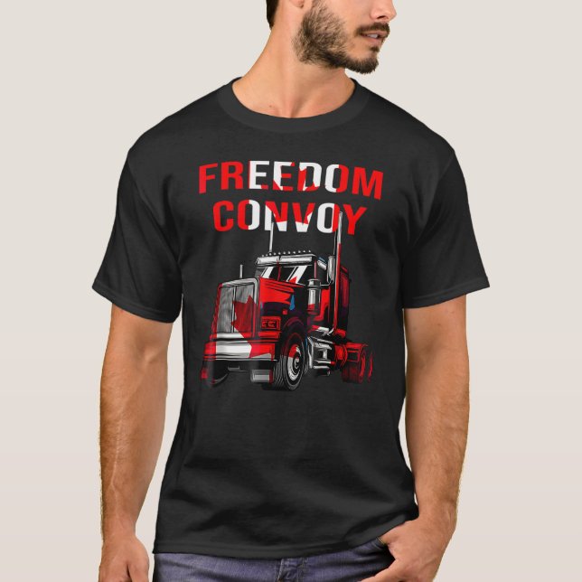 Camiseta Gobierno de camionero canadiense de convoy por la  (Anverso)