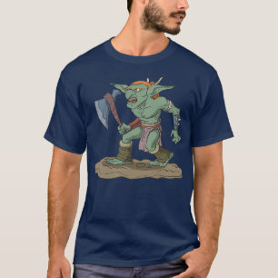 Camiseta Gobillaje de figuras de rol de mesa con hacha