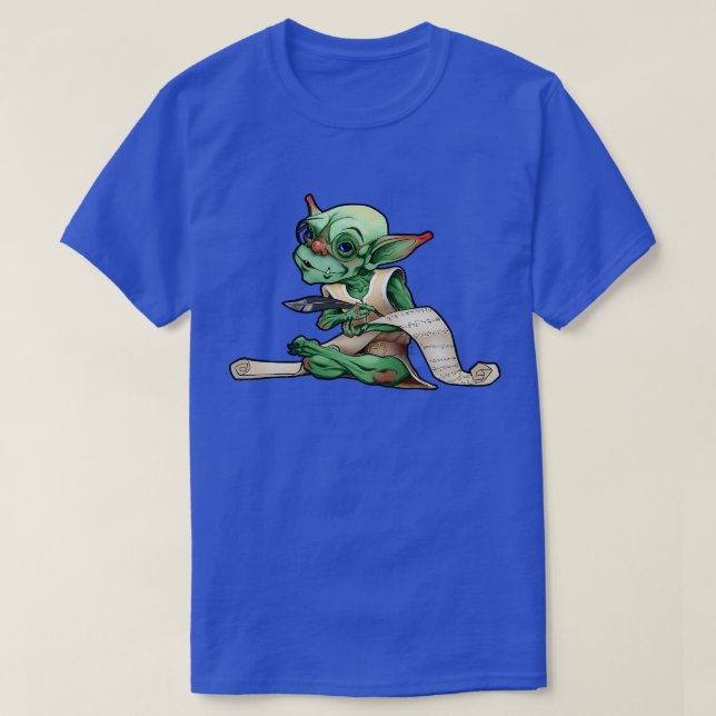 Camiseta Goblin Scribe con Quill Scroll y Glasses TShirt (Diseño del anverso)