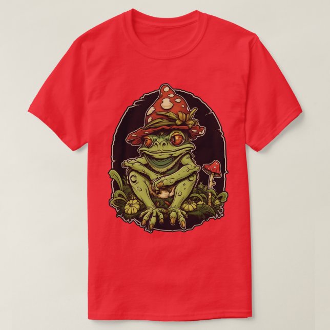Camiseta Goblincore Estética Frog Mushroom Dark Academia 1 (Diseño del anverso)