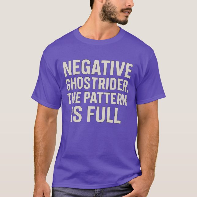 Camiseta Gocador negativo El patrón está lleno (Anverso)