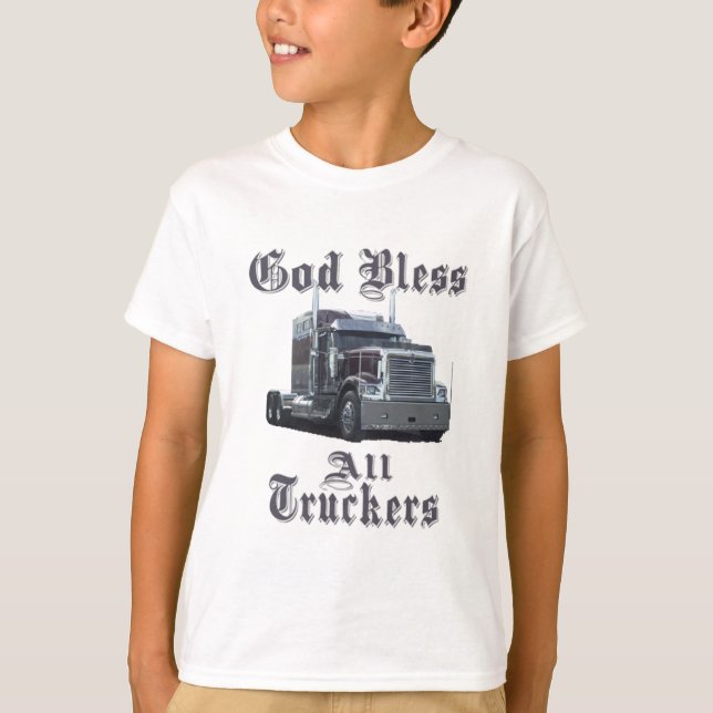 Camiseta God Bless All Truckers (Anverso)