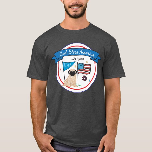 Camiseta God Bless America 250yrs (Anverso)