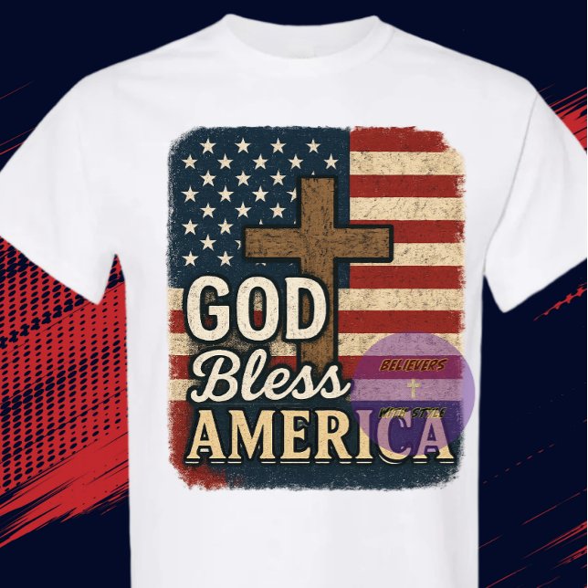 Camiseta GOD Bless America - Christian (Subido por el creador)