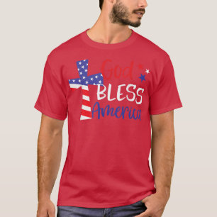 Camiseta God Bless America Christian Religious American Fla