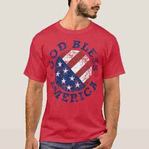 Camiseta God Bless America Flag 4th of July Independence Da