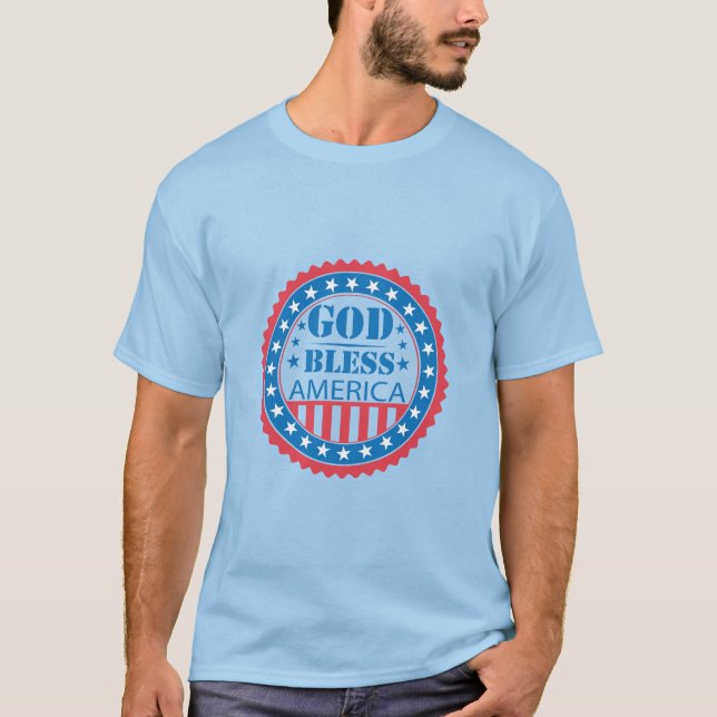 Camiseta God Bless America Patriotic USA Pride T-Shirt (Anverso)