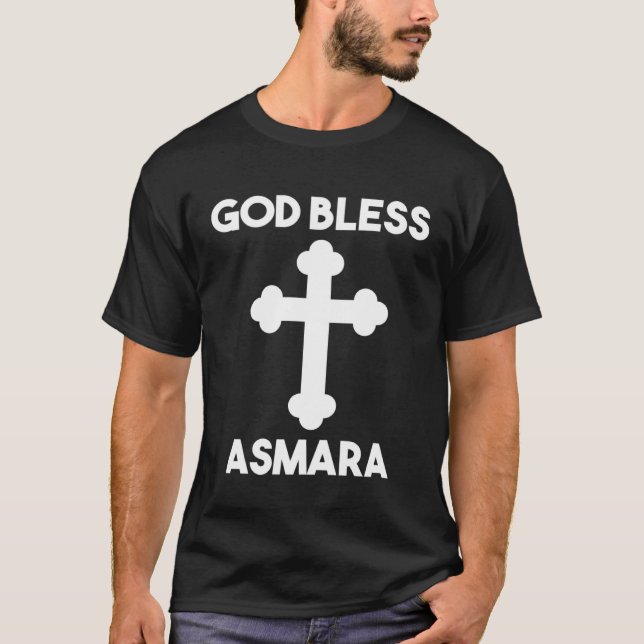 Camiseta God Bless Asmara Habesha Eritrea  Idea (Anverso)