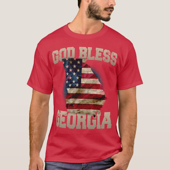 Camiseta God Bless Georgia Gift Proud Strong Awesome Design (Anverso)