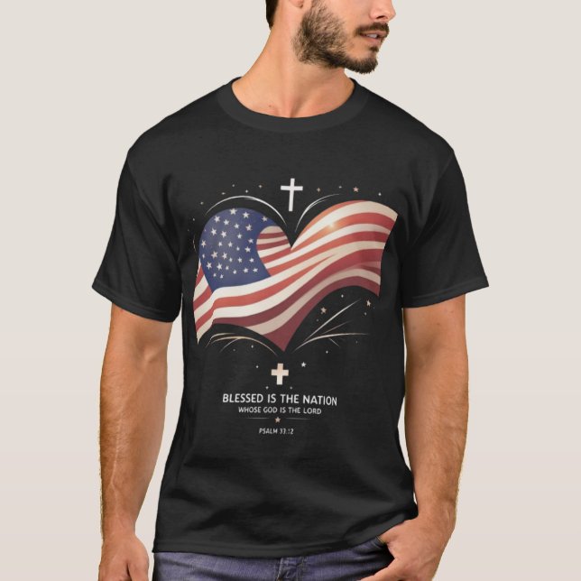 Camiseta God & Country – 4th of July Christian Art (Anverso)