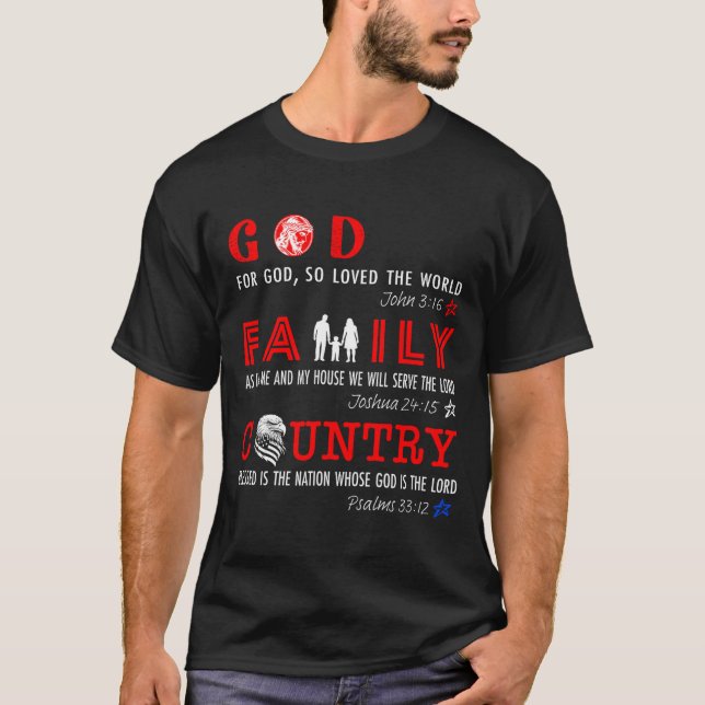 Camiseta God Family Country  (Anverso)
