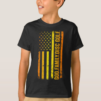 Camiseta God Family Disc Golf Us American Flag Father's Day
